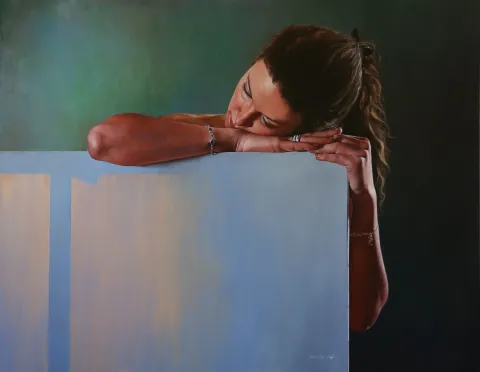 HASAN SAYGIN — “Rüya”, 2018 "Rüya" eseri HASAN SAYGIN tarafından 2018 yılında 114x146 cm ölçülerinde Tuval üzeri yağlı boya tekniği ile yapılmıştır.