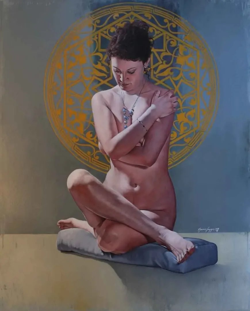 yakınlaştır "Meditation" eseri HASAN SAYGIN tarafından 2018 yılında 100x81 cm ölçülerinde Tuval üzeri yağlı boya tekniği ile yapılmıştır.