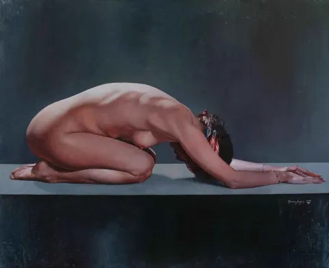 HASAN SAYGIN tarafından 2018 yılında 81x100 cm ölçülerinde Tuval üzeri yağlı boya tekniği ile yapılmıştır.