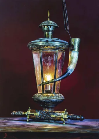 "Işığın Ruhu" eseri HÜSEYİN FEYZULLAH tarafından 105x75 cm ölçülerinde Tuval üzeri yağlı boya tekniği ile yapılmıştır.