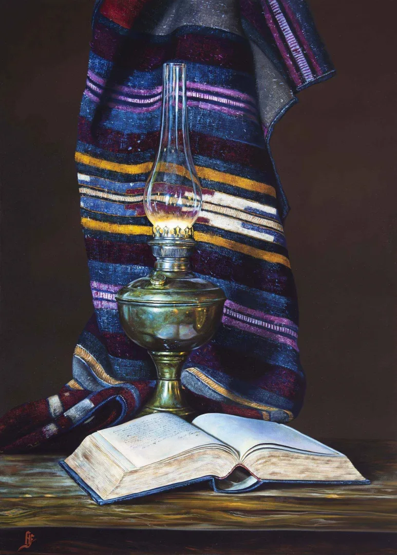 yakınlaştır "Işığın Ruhu" eseri HÜSEYİN FEYZULLAH tarafından 105x75 cm ölçülerinde Tuval üzeri yağlı boya tekniği ile yapılmıştır.