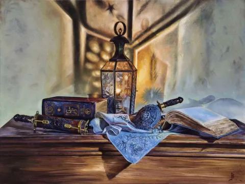 "Tel Kırma" eseri HÜSEYİN FEYZULLAH tarafından 90x120 cm ölçülerinde Tuval üzeri yağlı boya tekniği ile yapılmıştır.