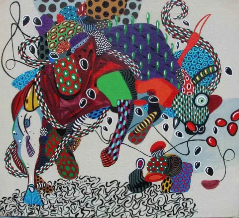 Bu eser LEVENT OYLUÇTARHAN tarafından 2018 yılında 40x45 cm ölçülerinde Tuval üzeri yağlı boya tekniği ile yapılmıştır.