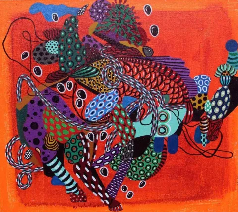 Bu eser LEVENT OYLUÇTARHAN tarafından 2018 yılında 40x45 cm ölçülerinde Tuval üzeri yağlı boya tekniği ile yapılmıştır.