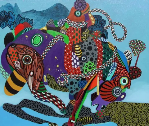 Bu eser LEVENT OYLUÇTARHAN tarafından 2018 yılında 38x46 cm ölçülerinde Tuval üzeri yağlı boya tekniği ile yapılmıştır.