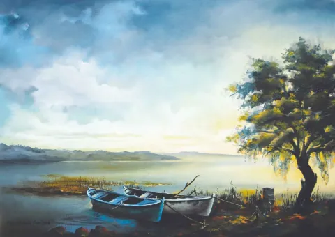 Bu eser MEHMET EMİN ÖZER tarafından 2018 yılında 50x70 cm ölçülerinde Tuval üzeri yağlı boya tekniği ile yapılmıştır.