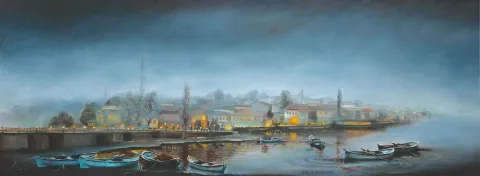 MEHMET EMİN ÖZER — 2018 Bu eser MEHMET EMİN ÖZER tarafından 2018 yılında 55x155 cm ölçülerinde Tuval üzeri yağlı boya tekniği ile yapılmıştır.