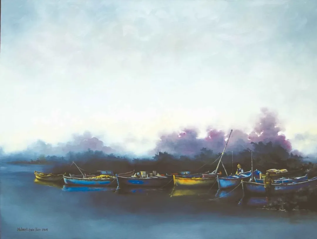 Bu eser MEHMET EMİN ÖZER tarafından 2018 yılında 100x120 cm ölçülerinde Tuval üzeri yağlı boya tekniği ile yapılmıştır.