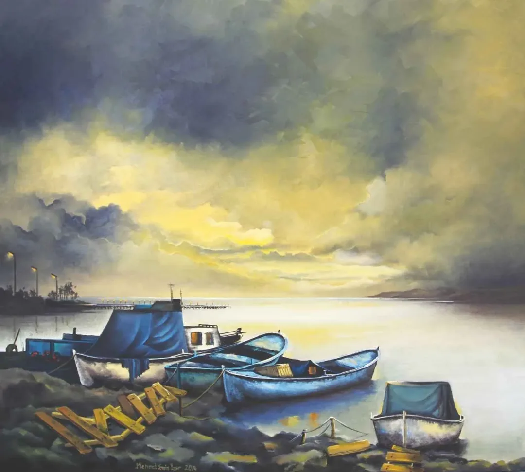 Bu eser MEHMET EMİN ÖZER tarafından 2018 yılında 80x90 cm ölçülerinde Tuval üzeri yağlı boya tekniği ile yapılmıştır.
