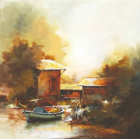 MEHMET EMİN ÖZER — 2018 Bu eser MEHMET EMİN ÖZER tarafından 2018 yılında 40x40 cm ölçülerinde Tuval üzeri yağlı boya tekniği ile yapılmıştır.