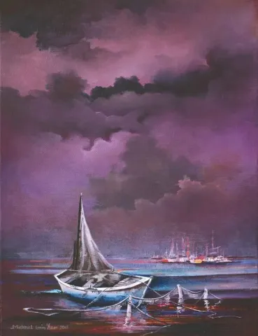 Bu eser MEHMET EMİN ÖZER tarafından 2018 yılında 40x30 cm ölçülerinde Tuval üzeri yağlı boya tekniği ile yapılmıştır.