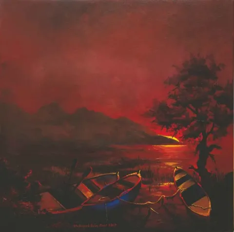 MEHMET EMİN ÖZER — 2018 Bu eser MEHMET EMİN ÖZER tarafından 2018 yılında 40x40 cm ölçülerinde Tuval üzeri yağlı boya tekniği ile yapılmıştır.