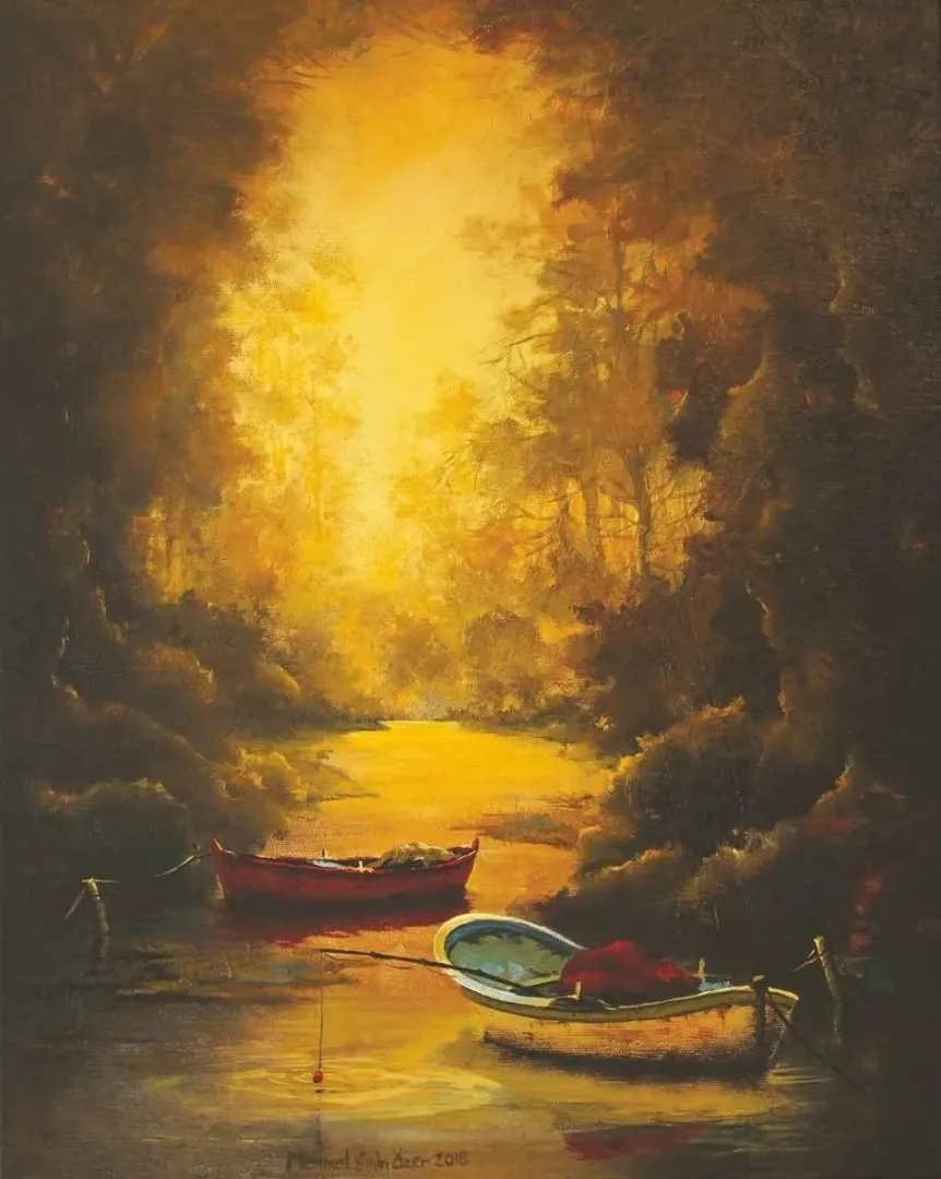 yakınlaştır "İsimsiz" eseri MEHMET EMİN ÖZER tarafından 2018 yılında 50x40 cm ölçülerinde Tuval üzeri yağlı boya tekniği ile yapılmıştır.