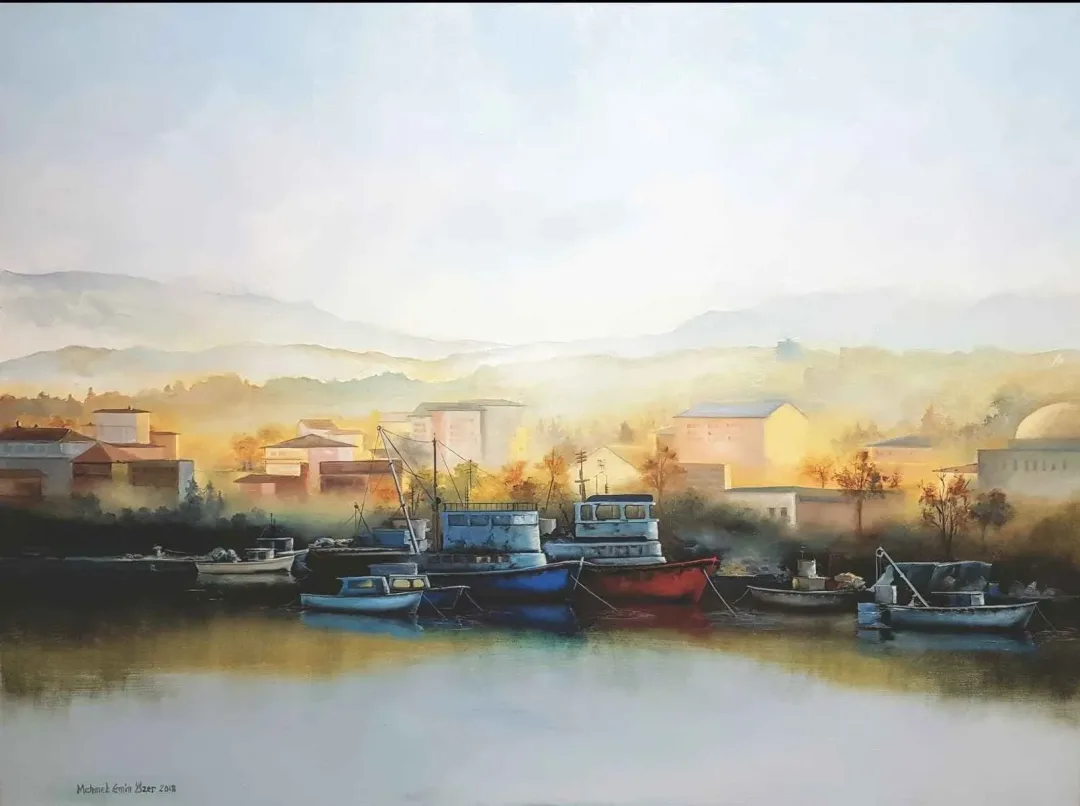 yakınlaştır "İsimsiz" eseri MEHMET EMİN ÖZER tarafından 2018 yılında 100x120 cm ölçülerinde Tuval üzeri yağlı boya tekniği ile yapılmıştır.