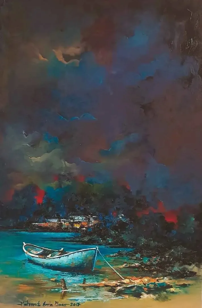 yakınlaştır "İsimsiz" eseri MEHMET EMİN ÖZER tarafından 2017 yılında 60x40 cm ölçülerinde Tuval üzeri yağlı boya tekniği ile yapılmıştır.