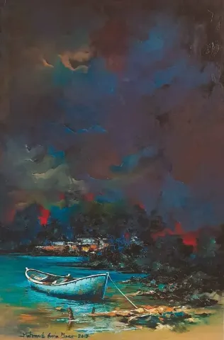 MEHMET EMİN ÖZER — 2017 Bu eser MEHMET EMİN ÖZER tarafından 2017 yılında 60x40 cm ölçülerinde Tuval üzeri yağlı boya tekniği ile yapılmıştır.
