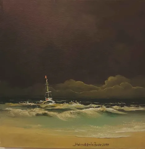 MEHMET EMİN ÖZER — 2017 Bu eser MEHMET EMİN ÖZER tarafından 2017 yılında 30x30 cm ölçülerinde Tuval üzeri yağlı boya tekniği ile yapılmıştır.