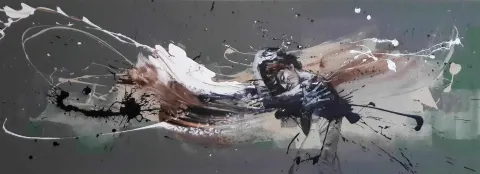 "mukadderat" eseri MEHMET SAKIZCI tarafından 2018 yılında 68x187 cm ölçülerinde Tuval üzeri akrilik boya tekniği ile yapılmıştır.