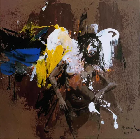 "kırık kanat" eseri MEHMET SAKIZCI tarafından 2018 yılında 40x40 cm ölçülerinde Tuval üzeri akrilik boya tekniği ile yapılmıştır.