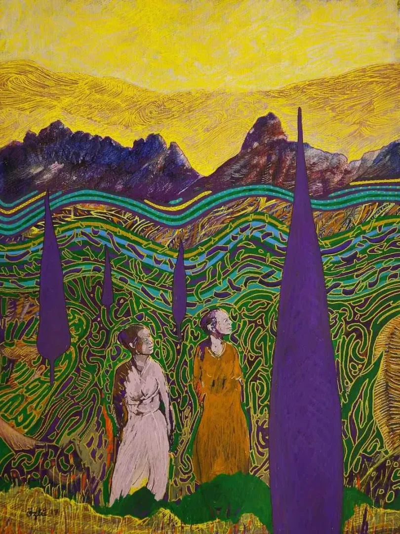 yakınlaştır "Yürüyüş" eseri NECMETTİN ÖZLÜ tarafından 40x30 cm ölçülerinde Tuval üzeri akrilik boya tekniği ile yapılmıştır.