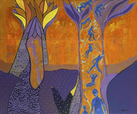 "Gün Batımı" eseri NECMETTİN ÖZLÜ tarafından 50x60 cm ölçülerinde Tuval üzeri akrilik boya tekniği ile yapılmıştır.