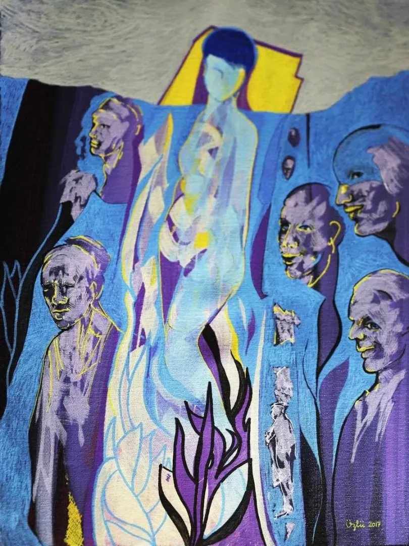 yakınlaştır "İnsan Manzaraları" eseri NECMETTİN ÖZLÜ tarafından 40x30 cm ölçülerinde Tuval üzeri akrilik boya tekniği ile yapılmıştır.