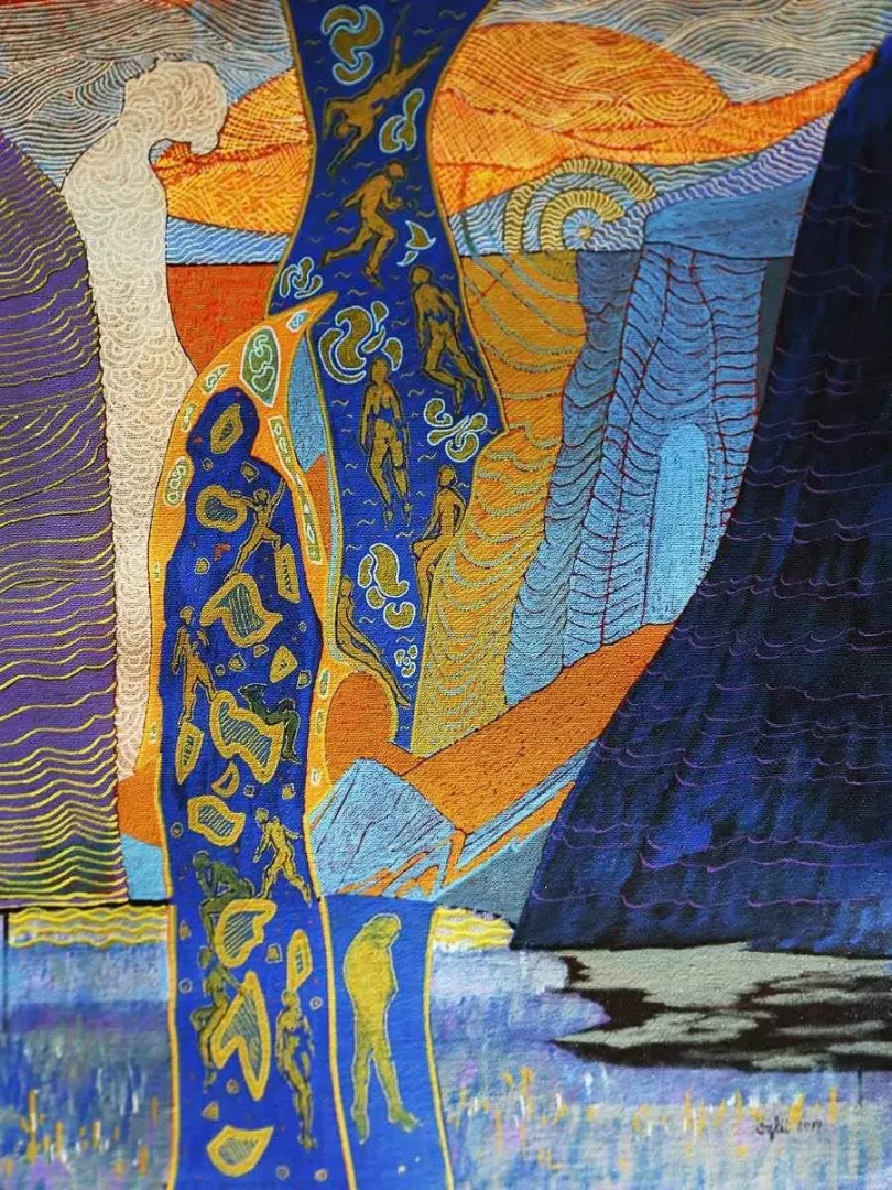 yakınlaştır "İnsan Manzaraları II" eseri NECMETTİN ÖZLÜ tarafından 40x30 cm ölçülerinde Tuval üzeri akrilik boya tekniği ile yapılmıştır.
