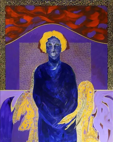 "Genç Adam ve Yılanlar" eseri NECMETTİN ÖZLÜ tarafından 100x80 cm ölçülerinde Tuval üzeri akrilik boya tekniği ile yapılmıştır.