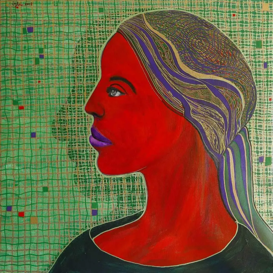 yakınlaştır "Bir Portre" eseri NECMETTİN ÖZLÜ tarafından 70x70 cm ölçülerinde Tuval üzeri akrilik boya tekniği ile yapılmıştır.