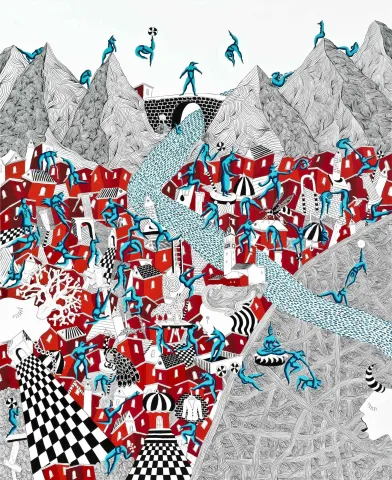 NECMİ GÜRSELER — “İlkel Benlik”, 2018 "İlkel Benlik" eseri NECMİ GÜRSELER tarafından 2018 yılında 160x130 cm ölçülerinde Tuval üzeri yağlı boya tekniği ile yapılmıştır.