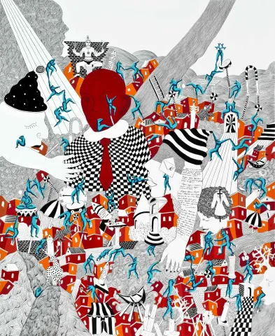 NECMİ GÜRSELER — “İlkel Benlik”, 2018 "İlkel Benlik" eseri NECMİ GÜRSELER tarafından 2018 yılında 160x130 cm ölçülerinde Tuval üzeri yağlı boya tekniği ile yapılmıştır.