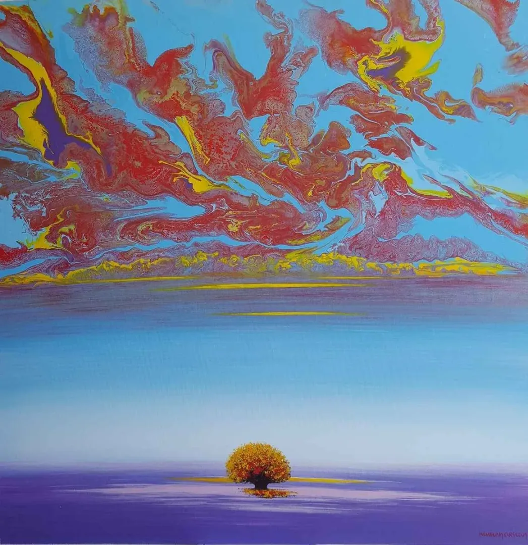 "İsimsiz" eseri NUMAN ARSLAN tarafından 90x90 cm ölçülerinde Tuval üzeri akrilik boya tekniği ile yapılmıştır.