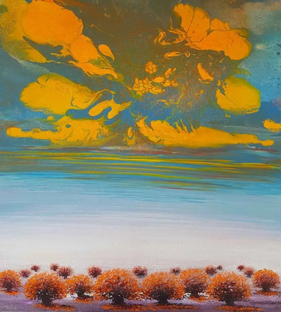 "İsimsiz" eseri NUMAN ARSLAN tarafından 75x70 cm ölçülerinde Tuval üzeri akrilik boya tekniği ile yapılmıştır.