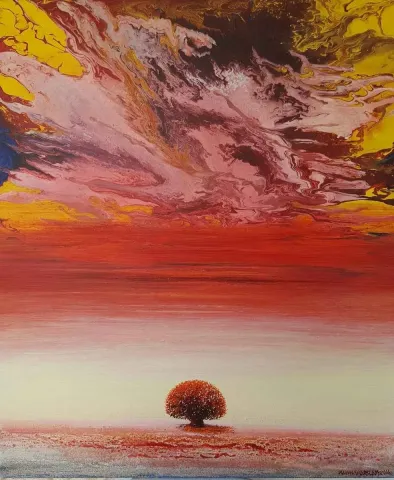 Bu eser NUMAN ARSLAN tarafından 70x60 cm ölçülerinde Tuval üzeri akrilik boya tekniği ile yapılmıştır.