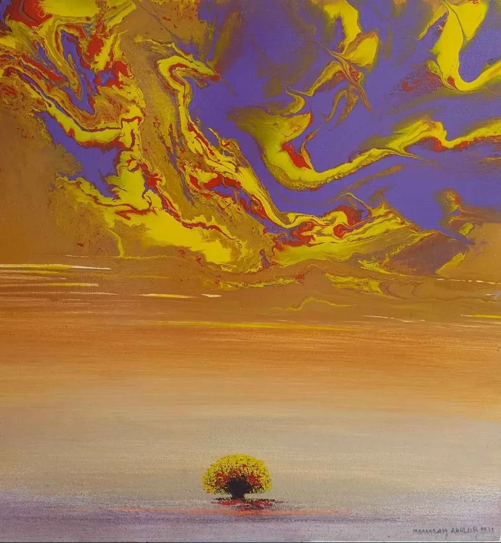 "İsimsiz" eseri NUMAN ARSLAN tarafından 60x60 cm ölçülerinde Tuval üzeri akrilik boya tekniği ile yapılmıştır.