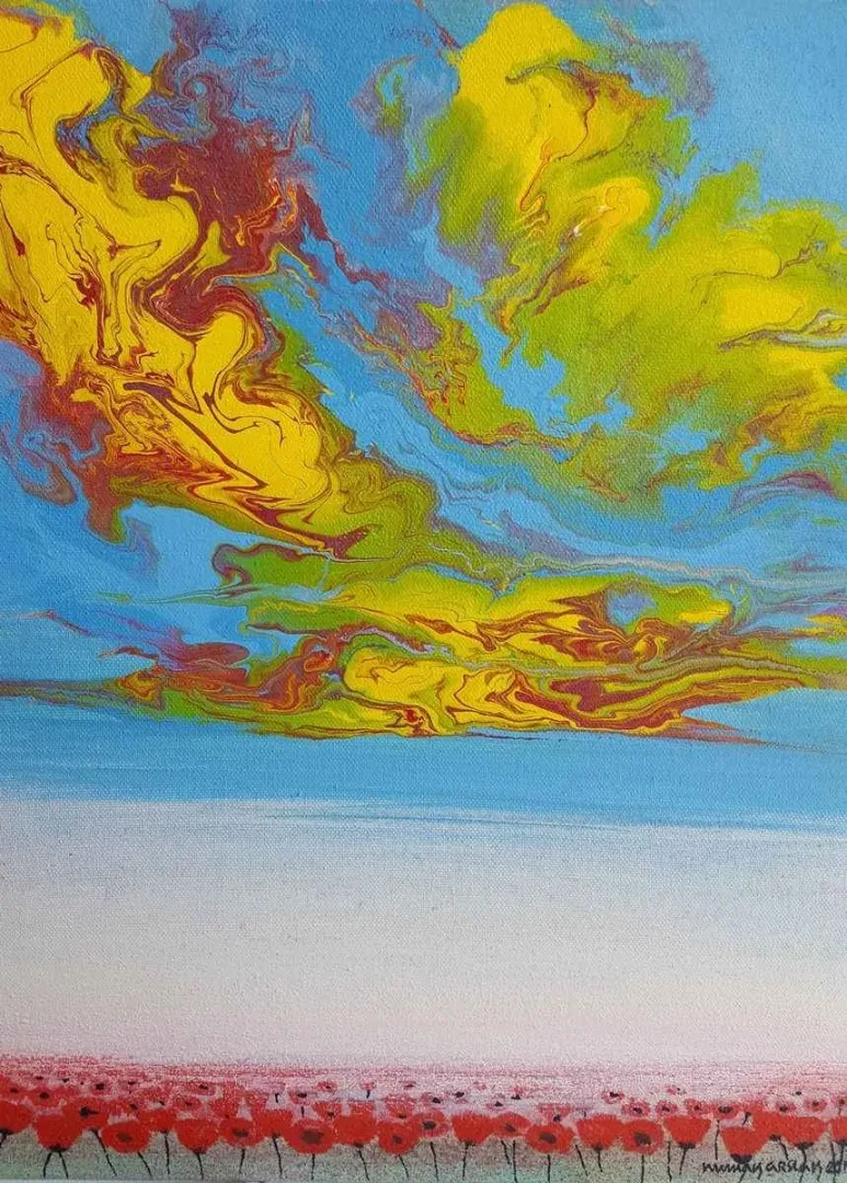 "İsimsiz" eseri NUMAN ARSLAN tarafından 60x50 cm ölçülerinde Tuval üzeri akrilik boya tekniği ile yapılmıştır.