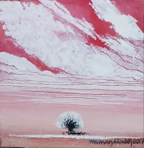 Bu eser NUMAN ARSLAN tarafından 20x20 cm ölçülerinde Tuval üzeri akrilik boya tekniği ile yapılmıştır.