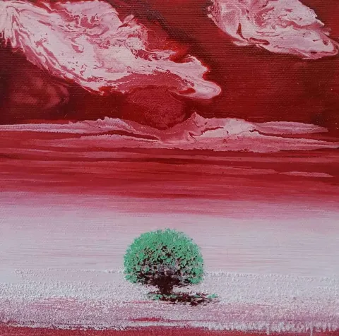 Bu eser NUMAN ARSLAN tarafından 20x20 cm ölçülerinde Tuval üzeri akrilik boya tekniği ile yapılmıştır.