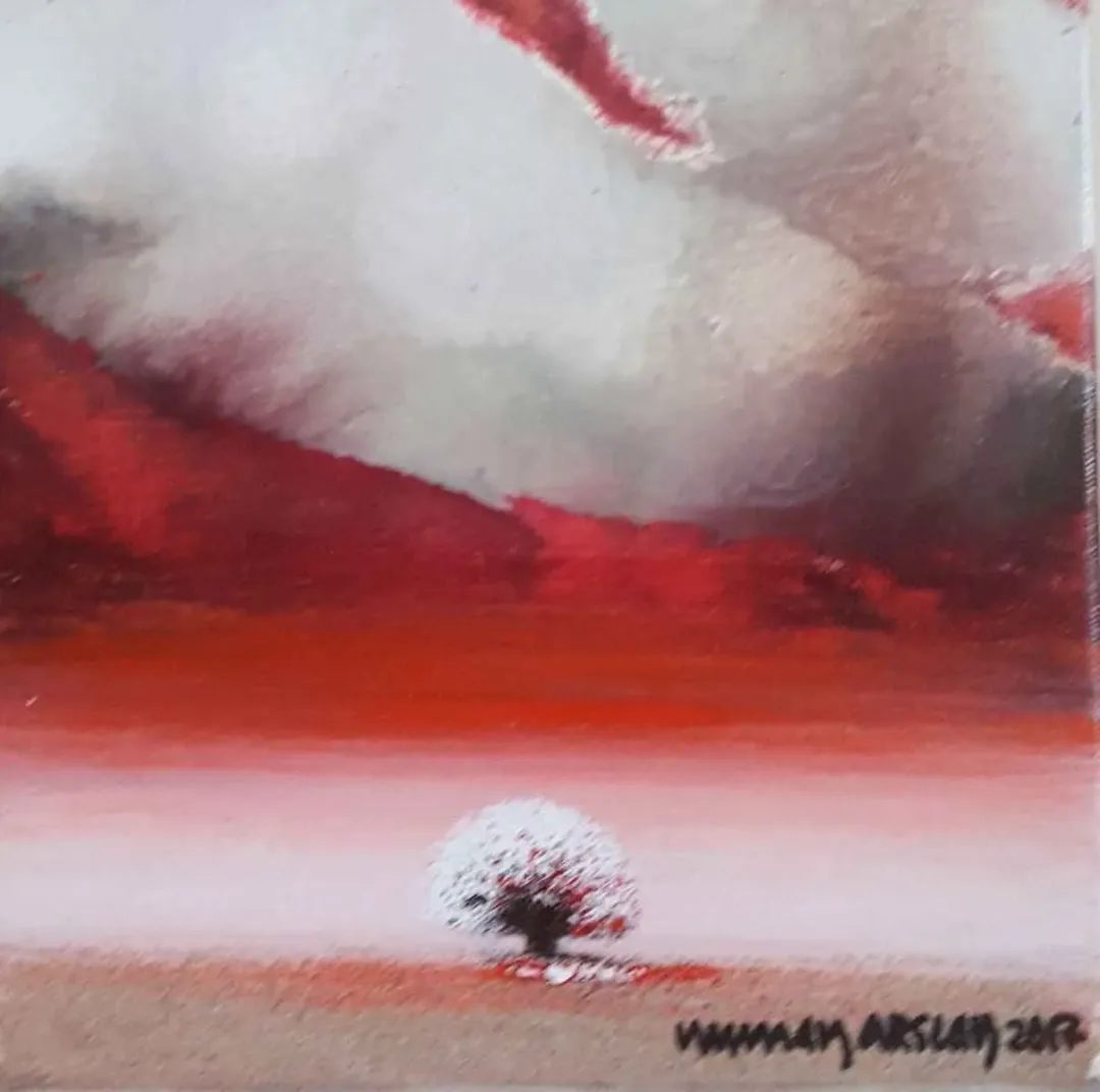 yakınlaştır "İsimsiz" eseri NUMAN ARSLAN tarafından 20x20 cm ölçülerinde Tuval üzeri akrilik boya tekniği ile yapılmıştır.