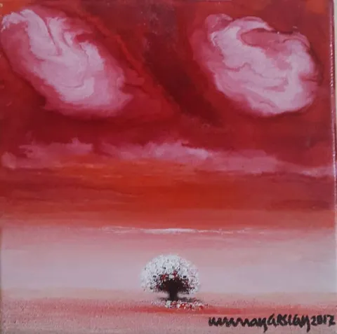 Bu eser NUMAN ARSLAN tarafından 20x20 cm ölçülerinde Tuval üzeri akrilik boya tekniği ile yapılmıştır.
