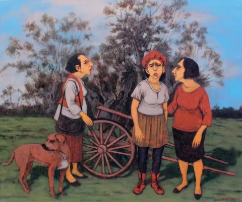 Bu eser ORHAN UMUT tarafından 2017 yılında 120x140 cm ölçülerinde Tuval üzeri akrilik boya tekniği ile yapılmıştır.