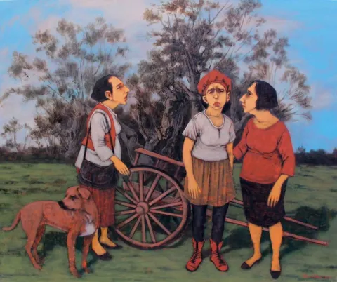 Bu eser ORHAN UMUT tarafından 2017 yılında 120x140 cm ölçülerinde Tuval üzeri akrilik boya tekniği ile yapılmıştır.