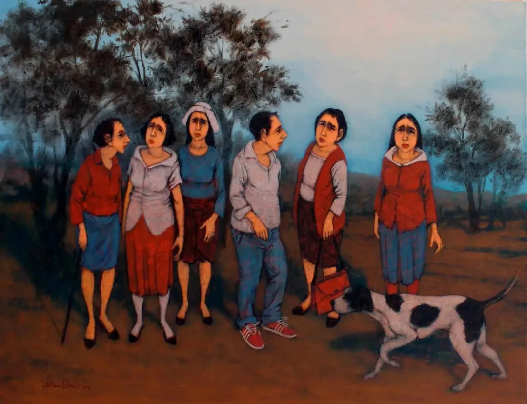 "İsimsiz" eseri ORHAN UMUT tarafından 2017 yılında 90x120 cm ölçülerinde Tuval üzeri akrilik boya tekniği ile yapılmıştır.