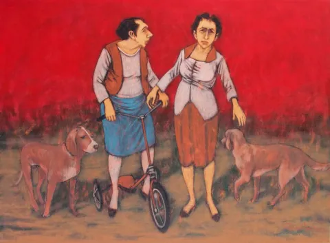 Bu eser ORHAN UMUT tarafından 2017 yılında 60x80 cm ölçülerinde Tuval üzeri akrilik boya tekniği ile yapılmıştır.