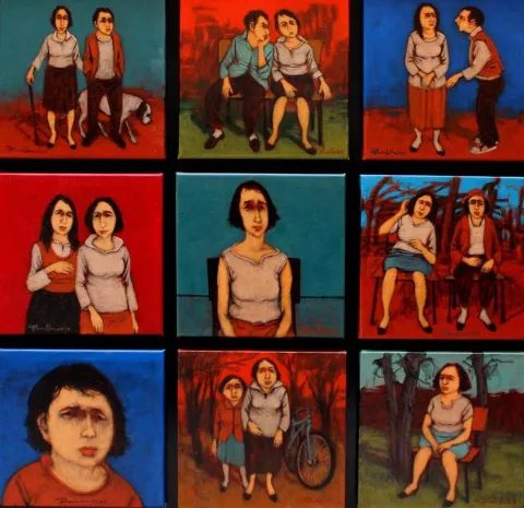 Bu eser ORHAN UMUT tarafından 2017 yılında 85x85 cm ölçülerinde Tuval üzeri akrilik boya tekniği ile yapılmıştır.