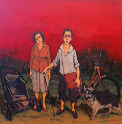 Bu eser ORHAN UMUT tarafından 2017 yılında 70x70 cm ölçülerinde Tuval üzeri akrilik boya tekniği ile yapılmıştır.