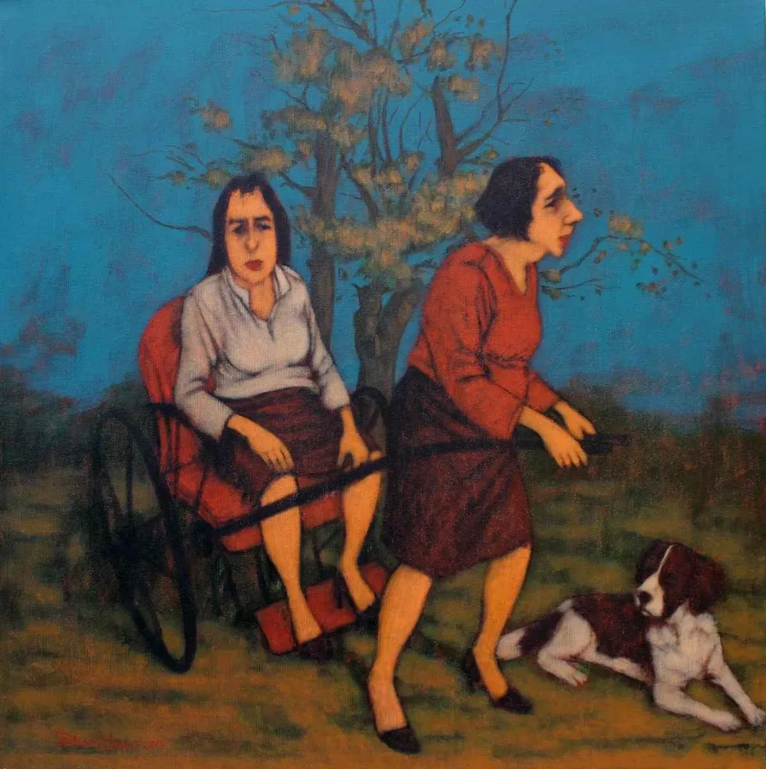 yakınlaştır "İsimsiz" eseri ORHAN UMUT tarafından 2017 yılında 70x70 cm ölçülerinde Tuval üzeri akrilik boya tekniği ile yapılmıştır.