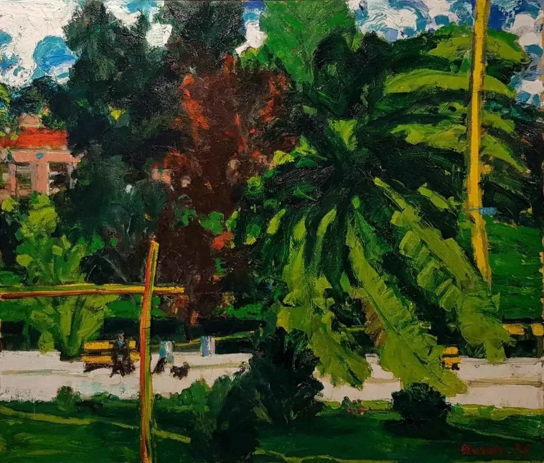 yakınlaştır "Peyzaj" eseri RESUL AYTEMÜR tarafından 2017 yılında 100x120 cm ölçülerinde Tuval üzeri yağlı boya tekniği ile yapılmıştır.