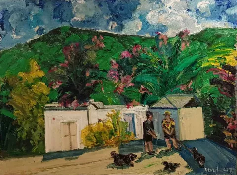 RESUL AYTEMÜR — “Bodrumdan”, 2017 "Bodrumdan" eseri RESUL AYTEMÜR tarafından 2017 yılında 75x100 cm ölçülerinde Tuval üzeri yağlı boya tekniği ile yapılmıştır.