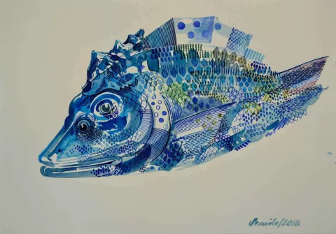 Bu eser SEMİH KAPLAN tarafından 2018 yılında 29x41 cm ölçülerinde Kağıt üzeri sulu boya tekniği ile yapılmıştır.